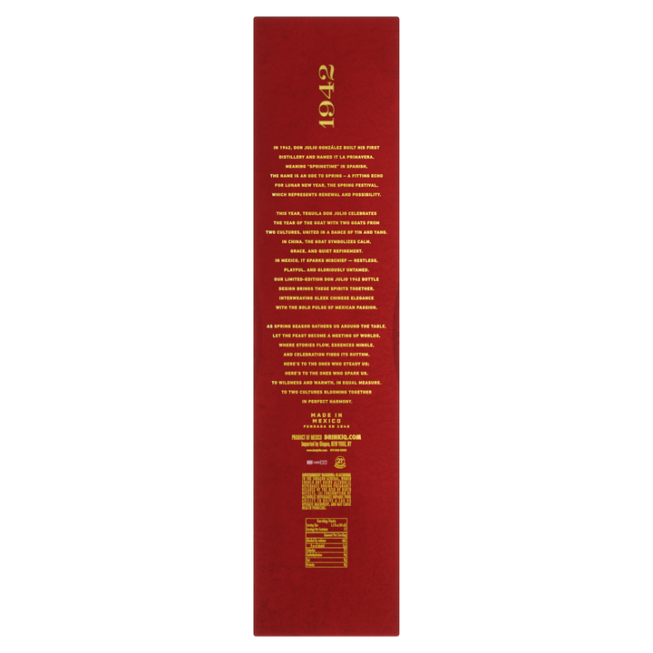 Don Julio 1942 Tequila Anejo Year of the Goat 2027 Limited Edition 750mL