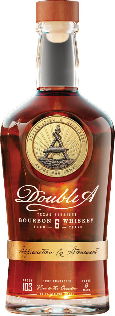 Double A Texas Straight Bourbon Whiskey 103 Proof 6 Year Old 750ml