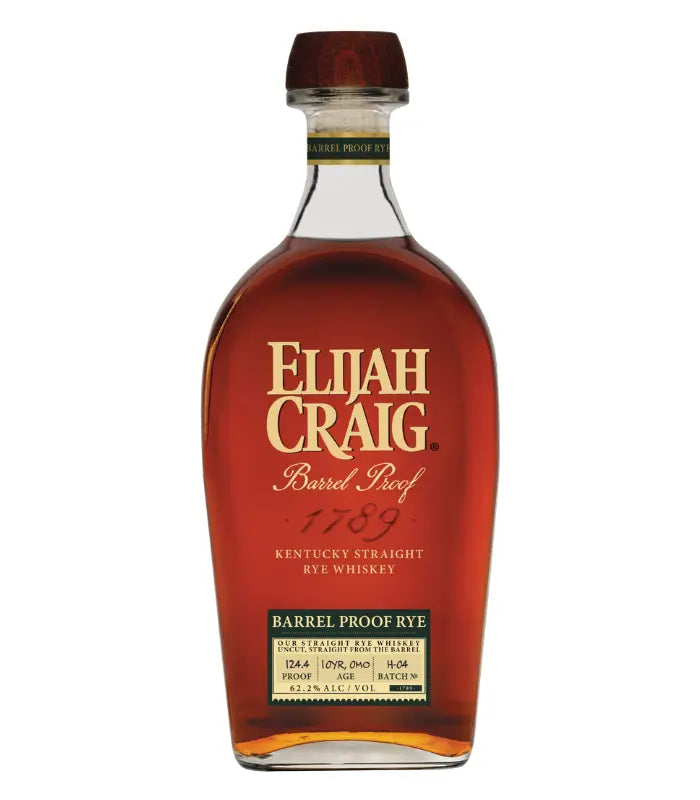 Elijah Craig Barrel Proof 10 Year Rye Batch H-04 124.4 Proof 750mL