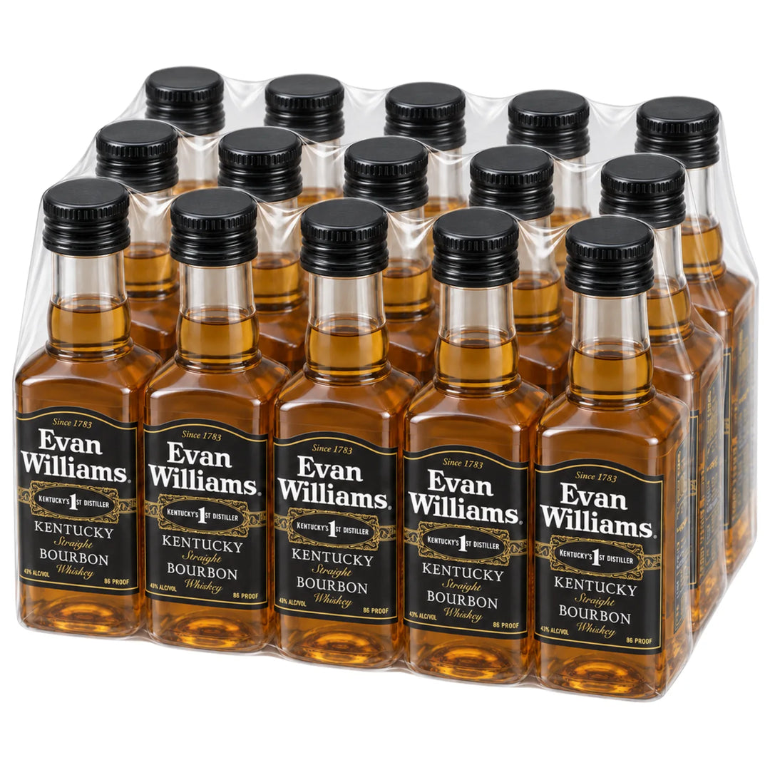 Evan Williams Bourbon Mini Bottles (15 x 50mL)