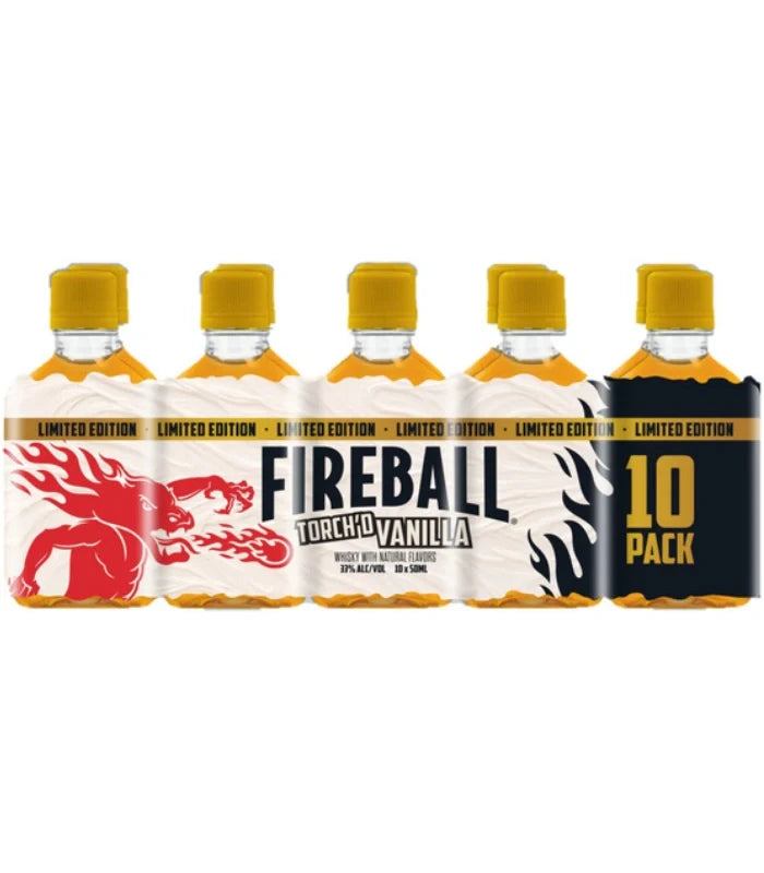Fireball Torch'd Vanilla Whisky Shooters (10 x 50mL)