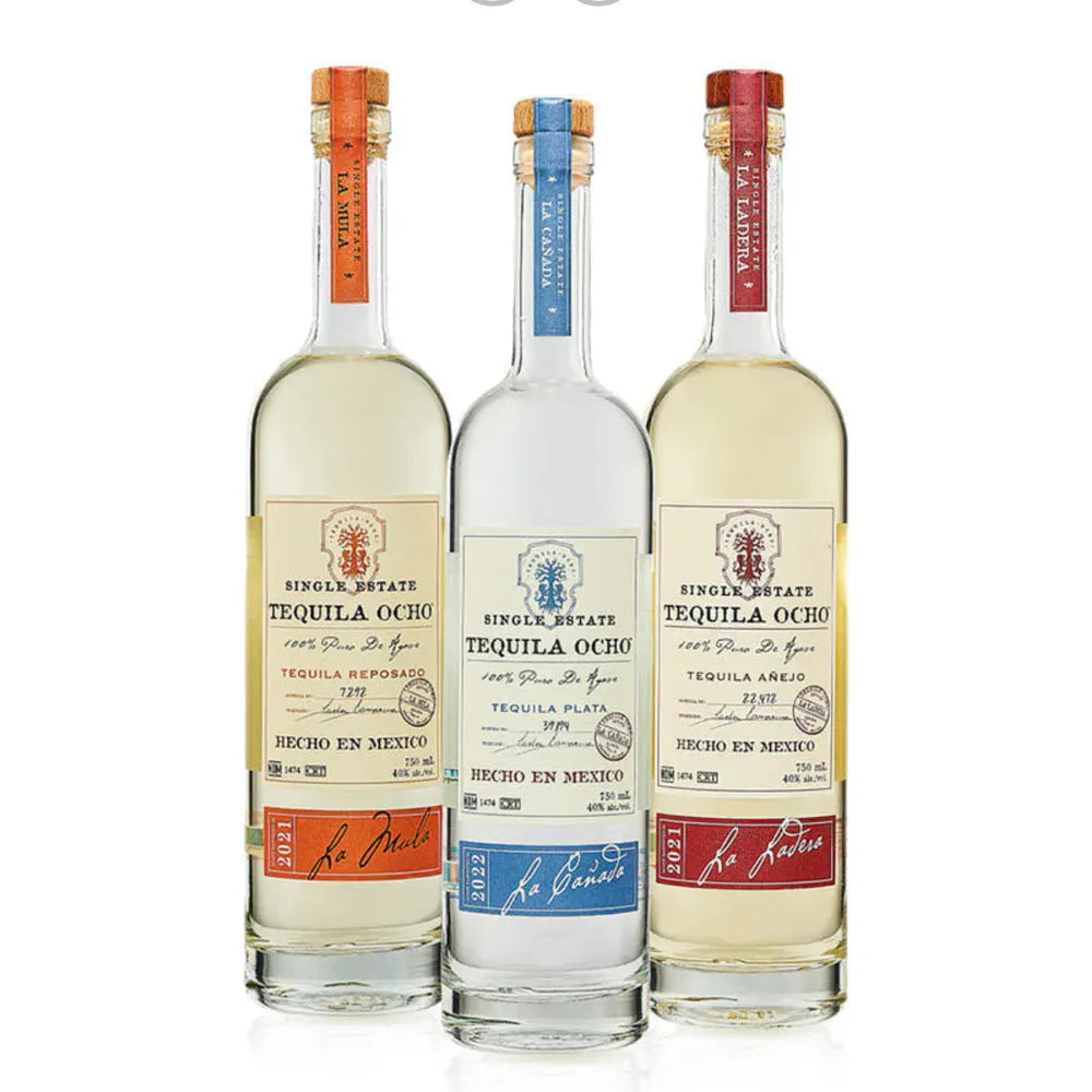 Tequila Ocho Plata, Reposado & Anejo Bundle