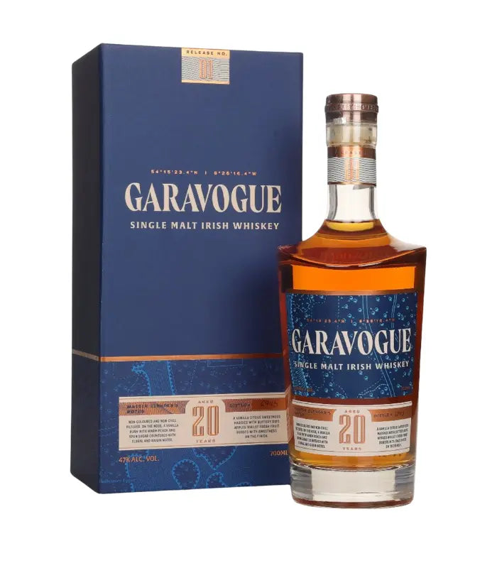 Garavogue 20 Year Old Single Malt Irish Whiskey 700mL