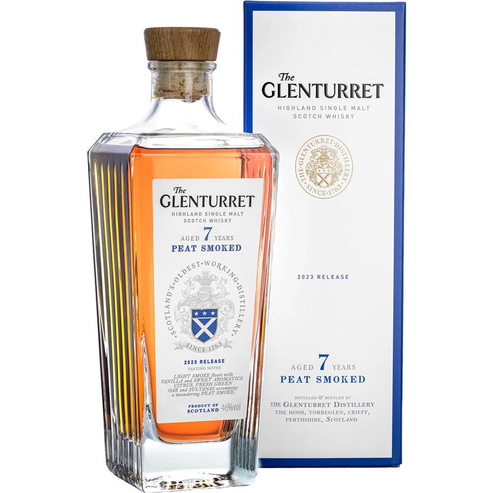 The Glenturret 7 Year Old Peat Smoked Single Malt Scotch Whiskey 750ml