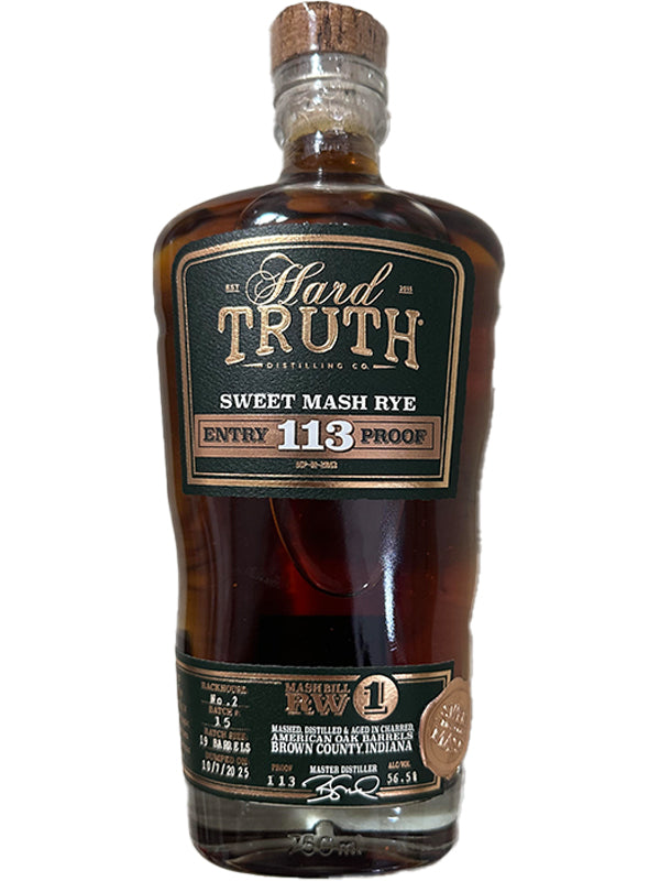 Hard Truth Sweet Mash Rye Whiskey 113 Proof