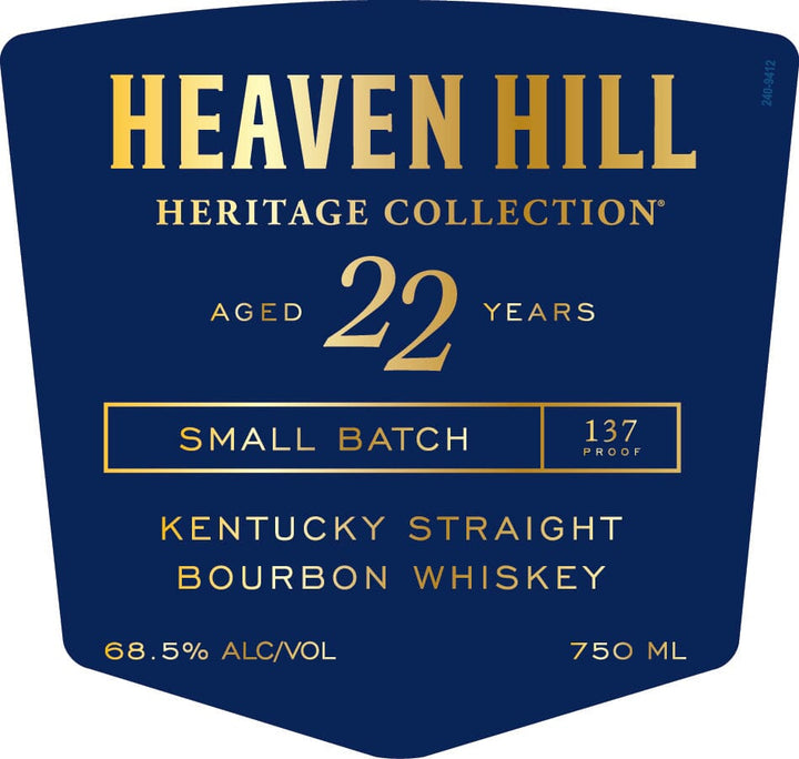 Heaven Hill Heritage Collection 22 Year — Label Detail