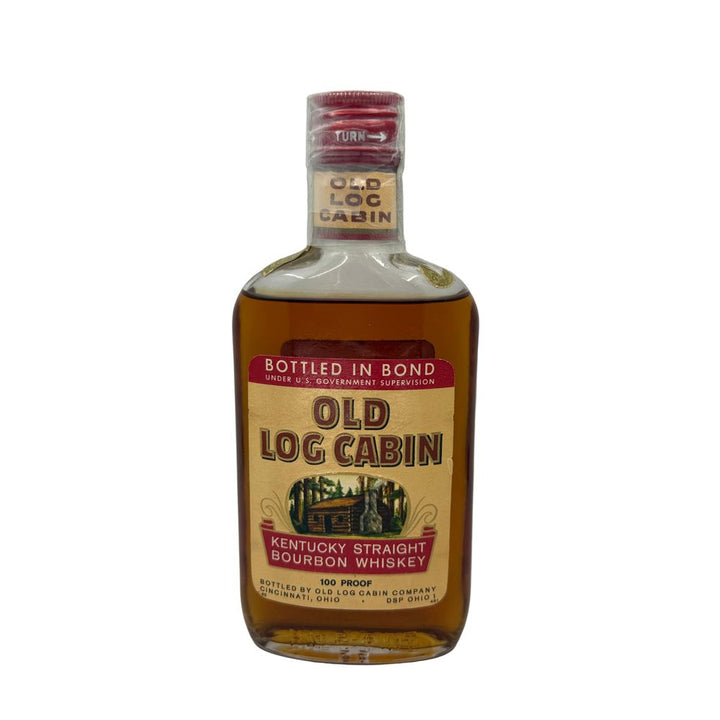 Old Log Cabin Bottled-in-Bond 100 Proof Distilled 1960 Bottled In 1965 Half Pint