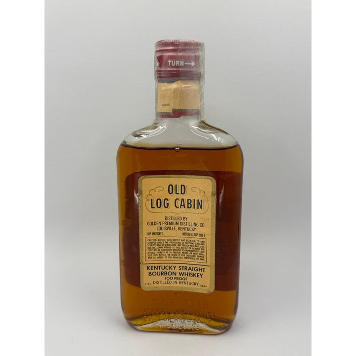 Old Log Cabin Bottled-in-Bond 100 Proof Distilled 1960 Bottled In 1965 Half Pint