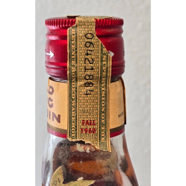Old Log Cabin Bottled-in-Bond 100 Proof Distilled 1960 Bottled In 1965 Half Pint