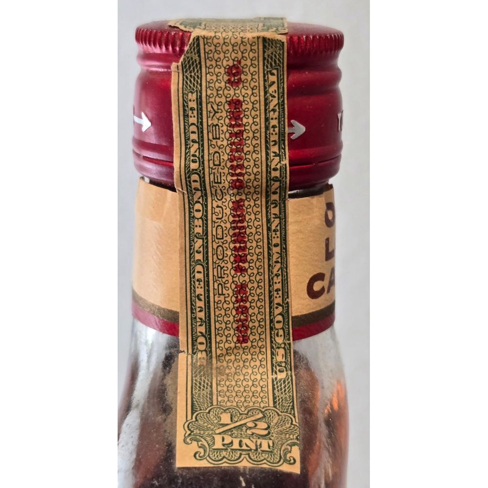 Old Log Cabin Bottled-in-Bond 100 Proof Distilled 1960 Bottled In 1965 Half Pint