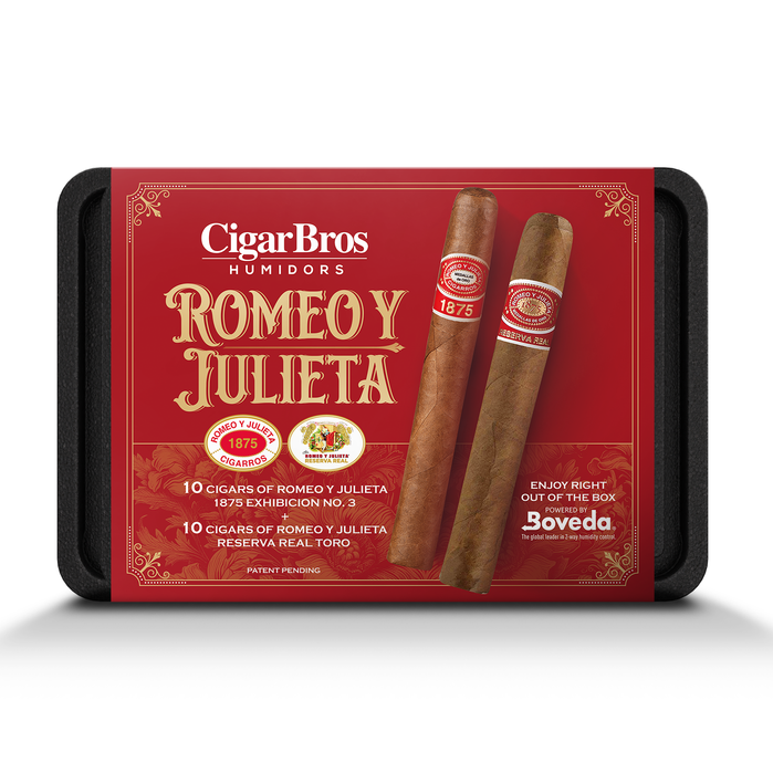CigarBros X Romeo Y Julieta 20 Premium Cigars Set + Personal Humidor by CigarBros