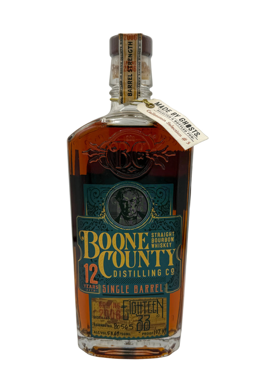 Boone County 12 Year 107.37 Proof The Gallenstein Selection #5 Barrel B0565
