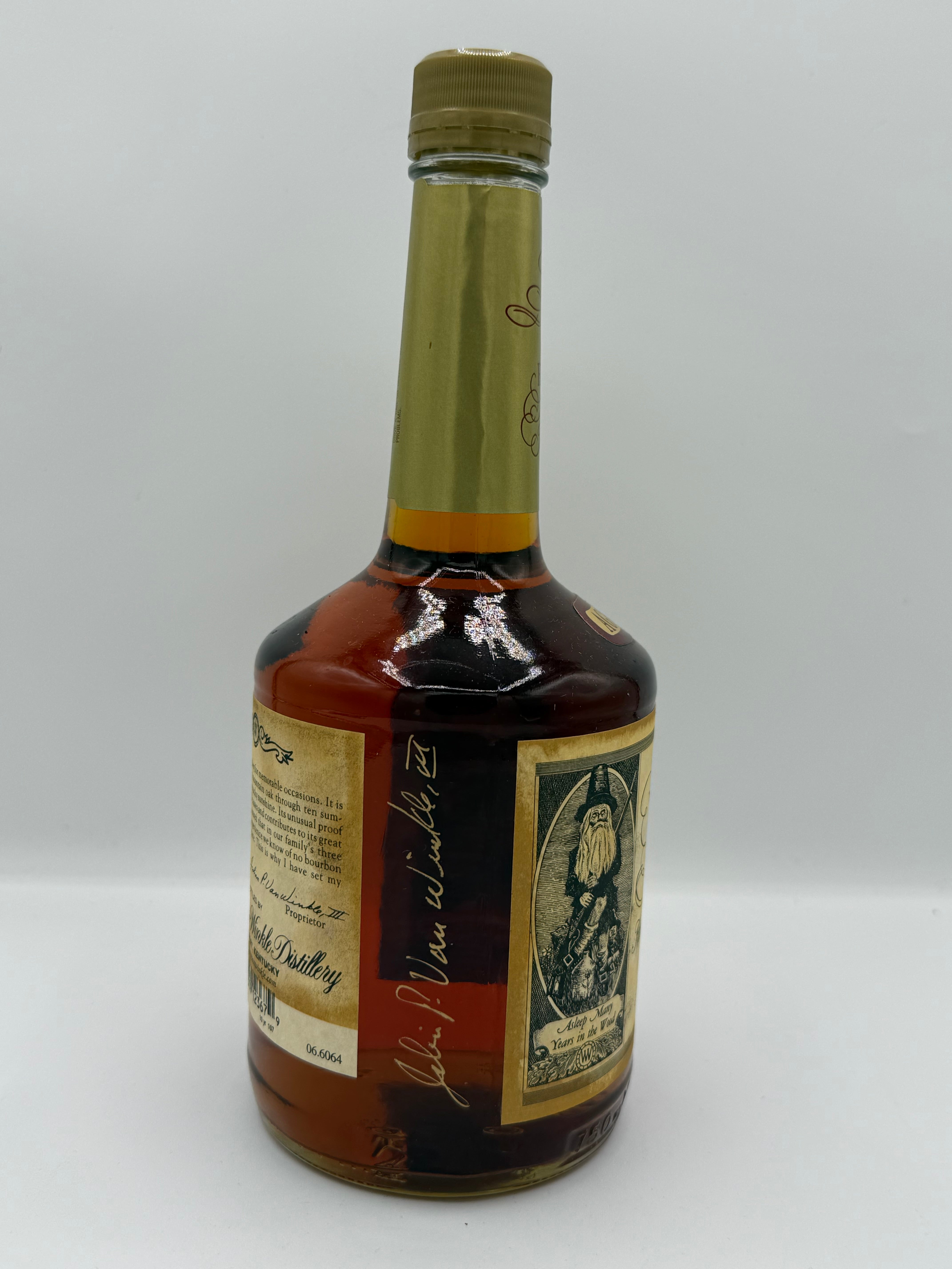 Old Rip Van Winkle 2009 107 Proof Gold Neck Label Stitzel-Weller