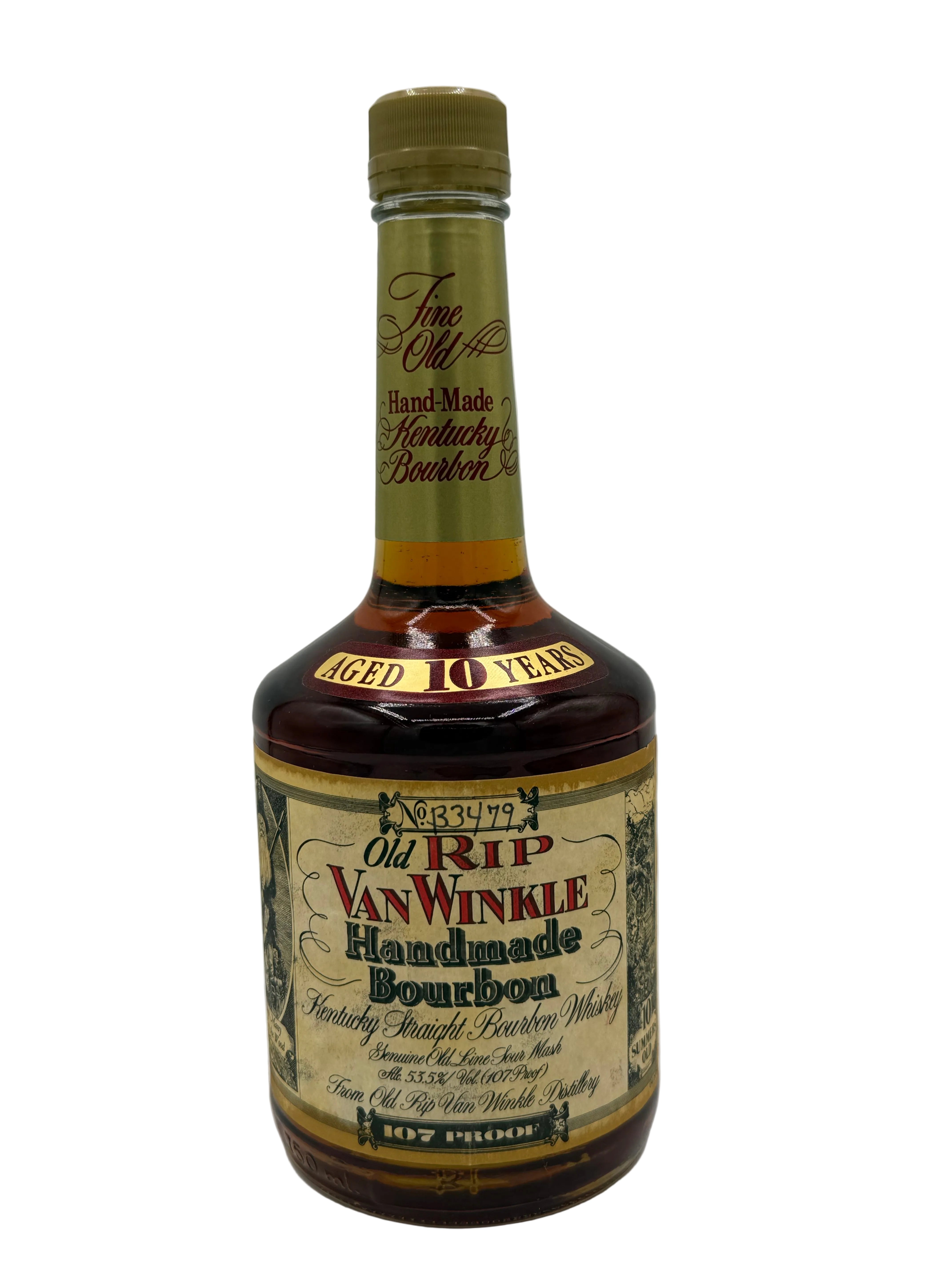 Old Rip Van Winkle 2008 107 Proof Gold Neck Label | Stitzel-Weller