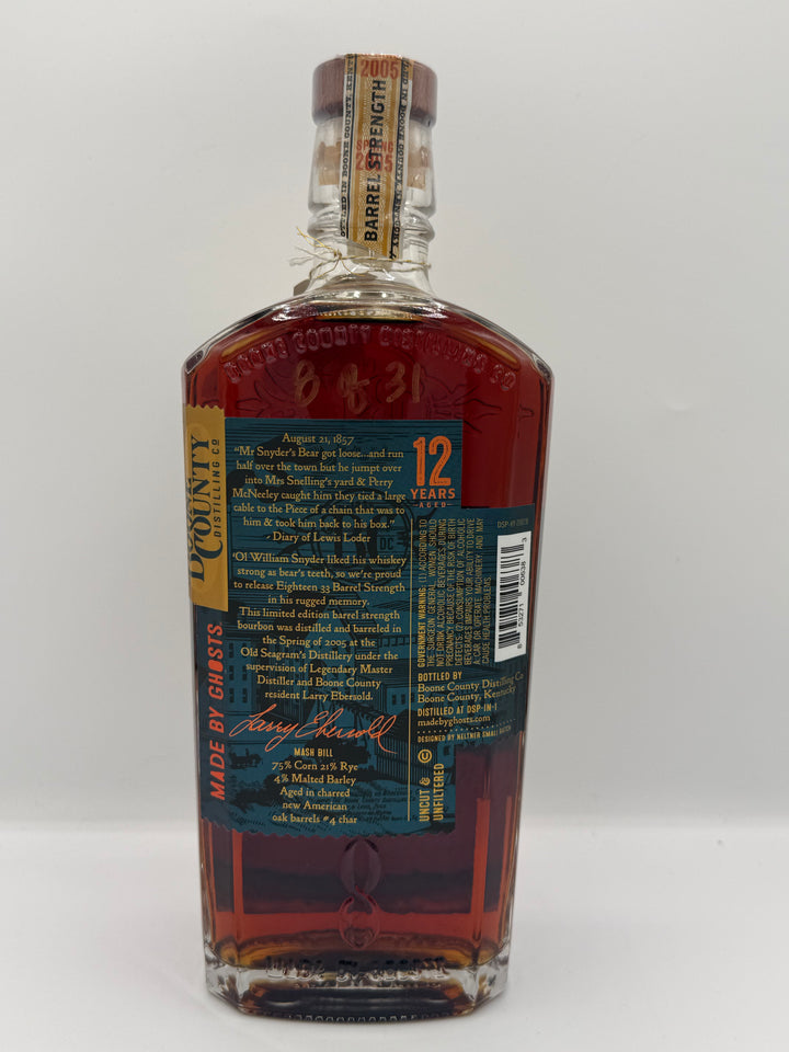 Boone County 12 Year 117.60 Proof The Ghost Collection Barrel B0531
