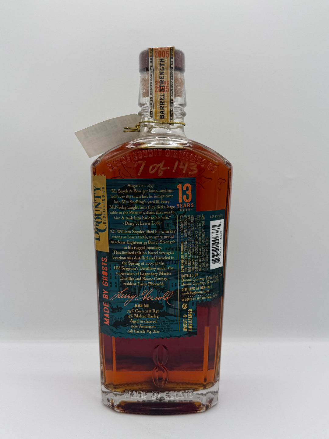 Boone County 12 Year 115.85 Proof Distillery Collection Barrel B0584