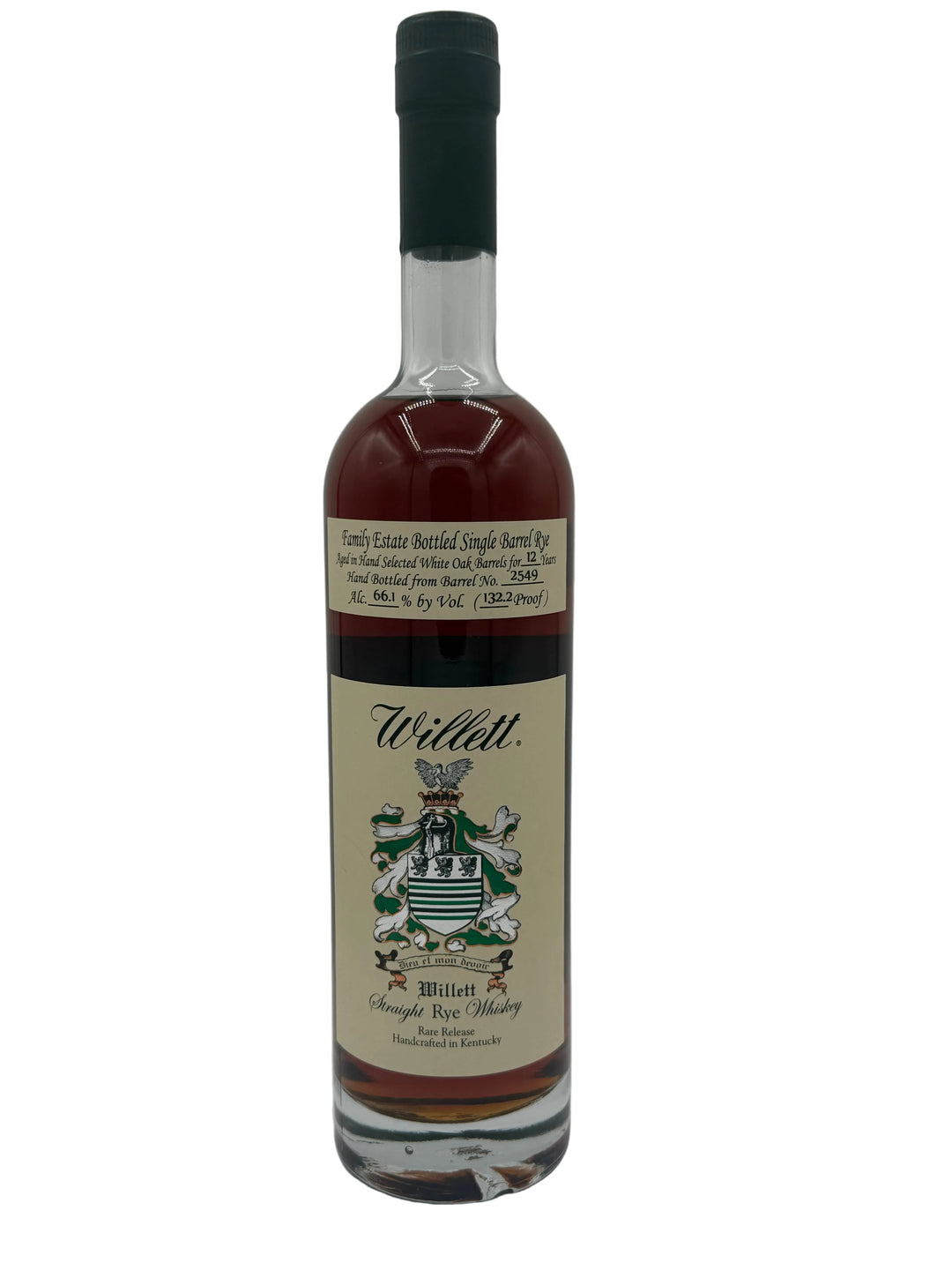 Willett Family Estate 12 Year Single Barrel Rye #2549 132.2 Proof (12 YEARS A POUR)
