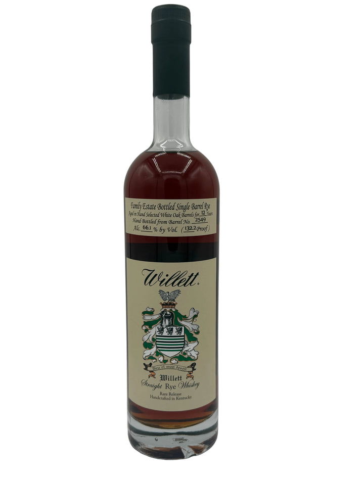 Willett Family Estate 12 Year Single Barrel Rye #2549 132.2 Proof (12 YEARS A POUR)