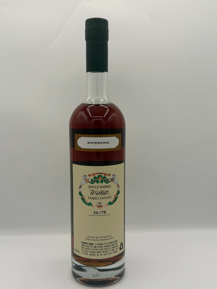 Willett Family Estate 8 Year Single Barrel Rye #2883 128.0 Proof (RYETEOUS PICK)