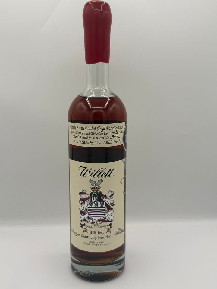 Willett Family Estate Single Barrel Bourbon 13 Year Old #9492 Louisville Seven 117 Proof Red Wax Revival