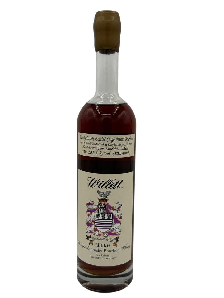 Willett Family Estate Single Barrel Bourbon 15 Year Old #3629 121 Proof (HIGH 5) SHORT BARREL - 52 BOTTLE COUNT