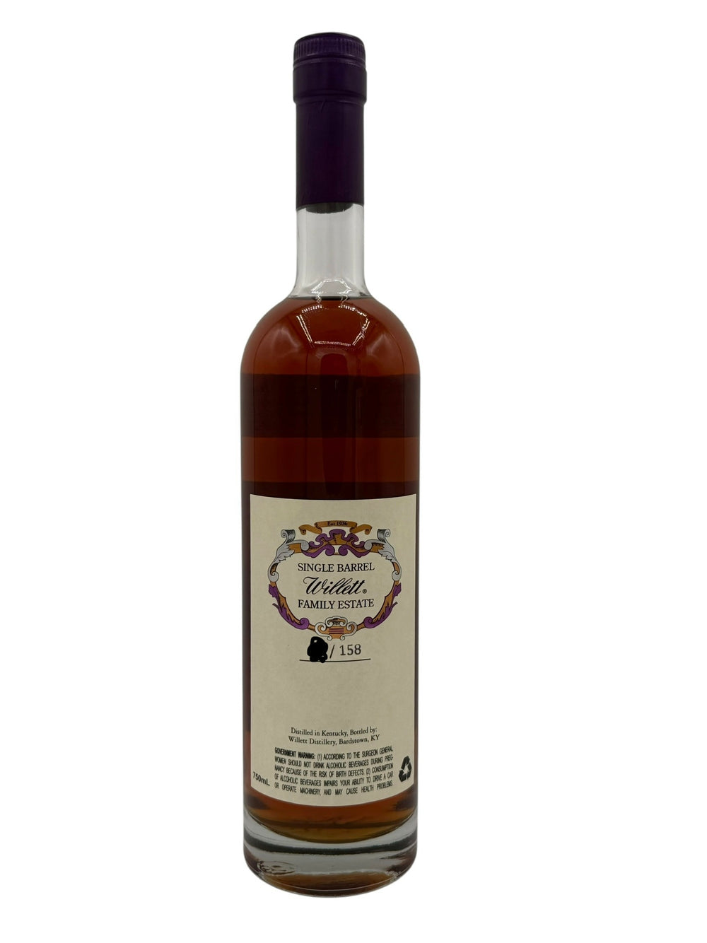 Willett Family Estate Single Barrel Bourbon 11 Year Old #4433 — Label Detail