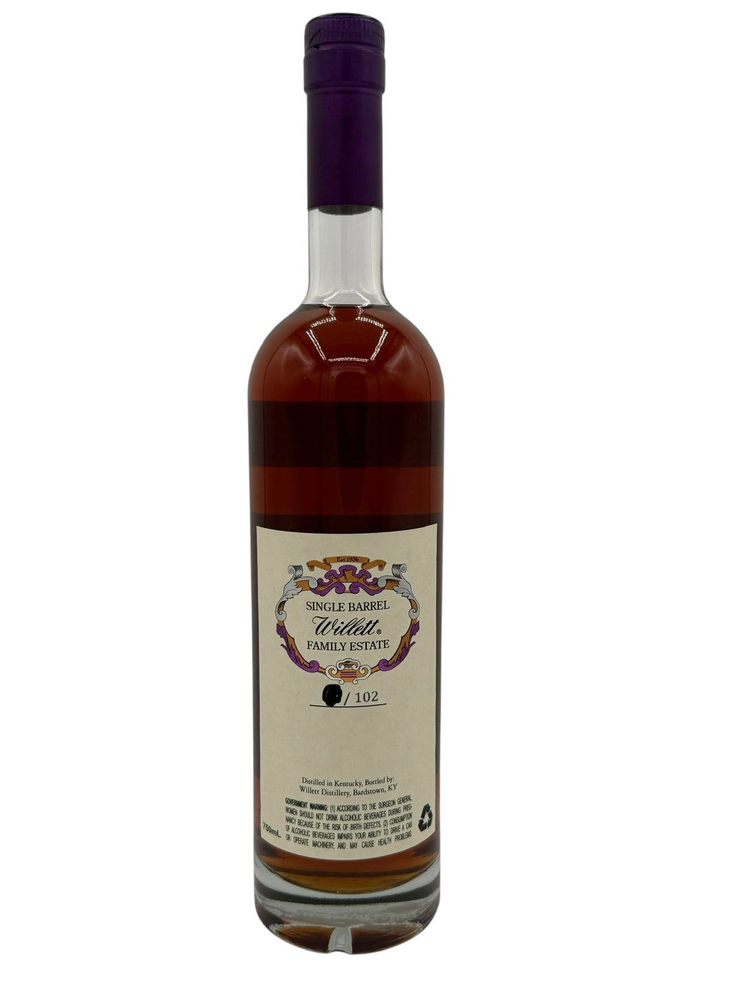 Willett Family Estate Single Barrel Bourbon 19 Year Old #1610 117.6 Proof (Sourced)