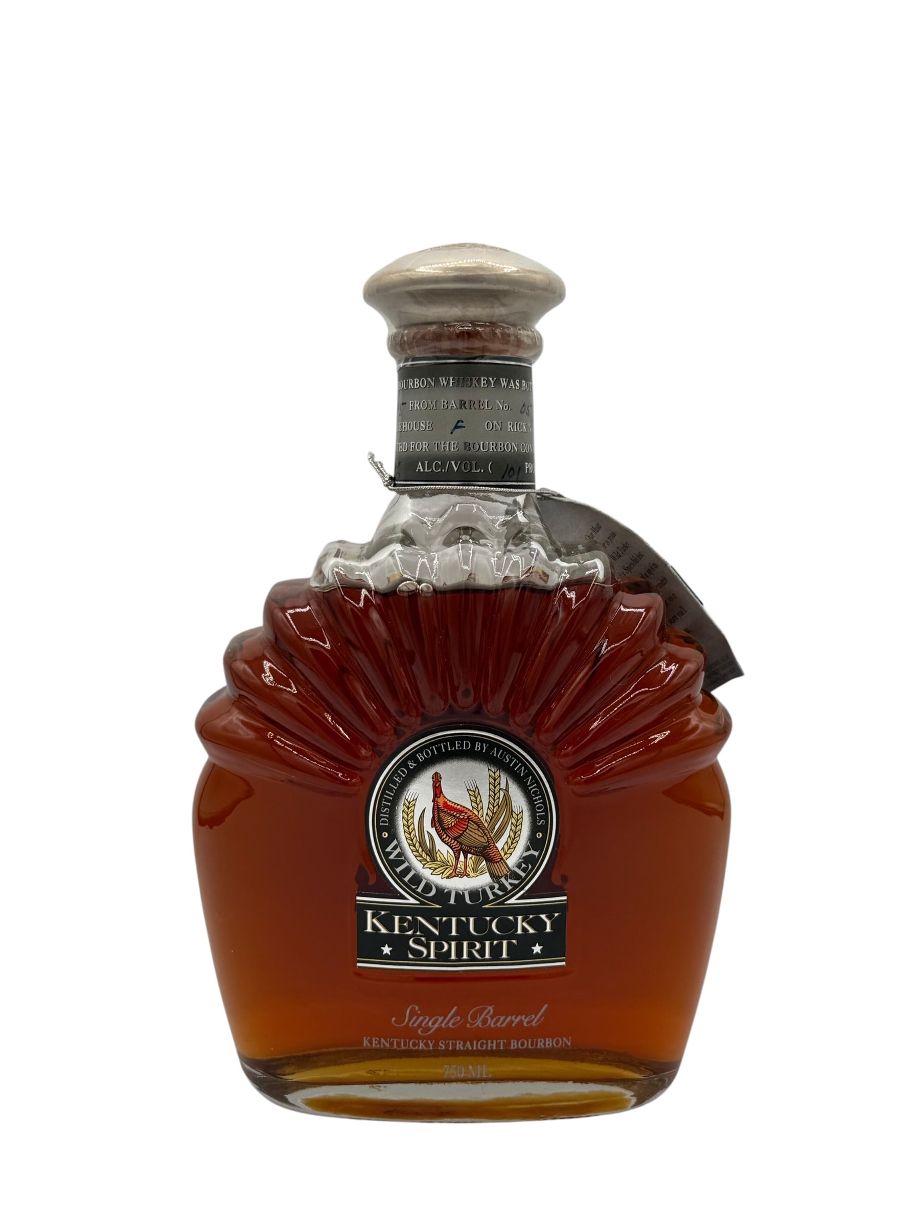 Wild Turkey Kentucky Spirit Pewter Top with Tag 12-16-95 Barrel