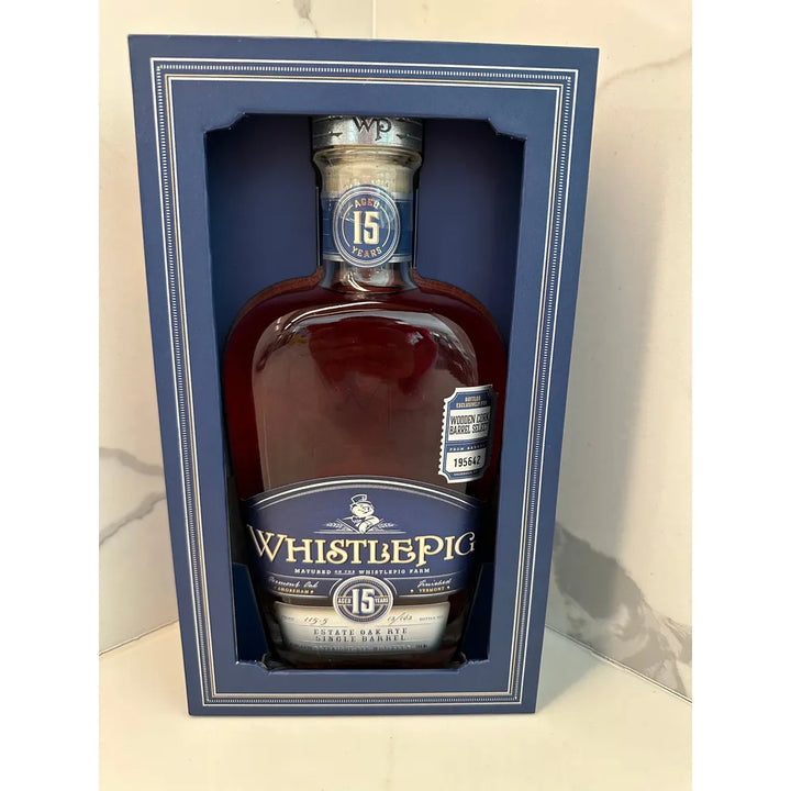 WhistlePig 15 Year Straight Rye Wooden Cork Barrel Select