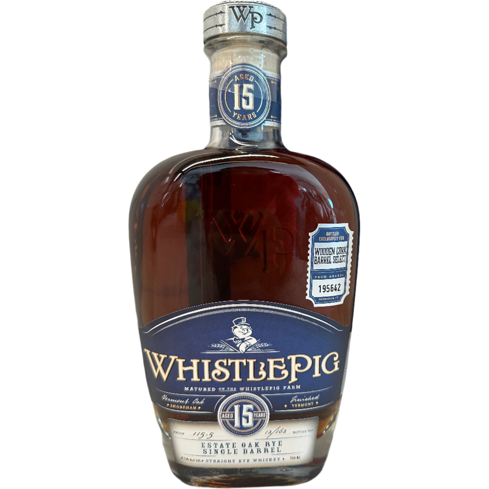 WhistlePig 15 Year Straight Rye Wooden Cork Barrel Select