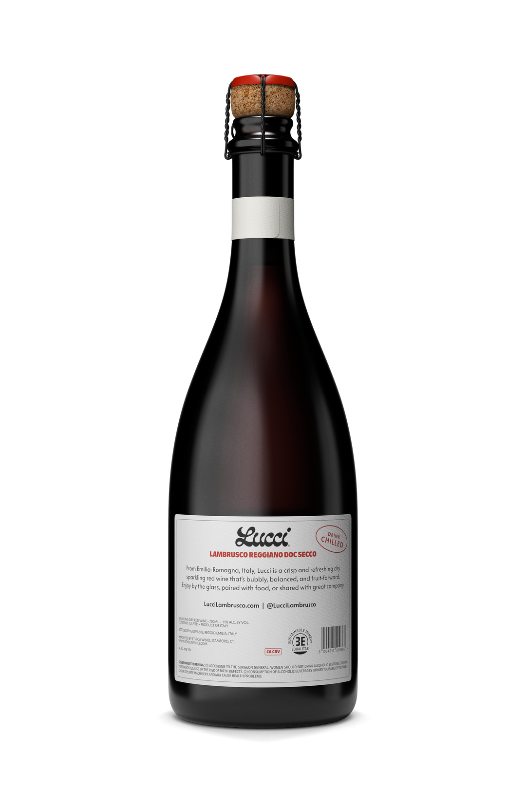 Lucci Lambrusco Reggiano DOC Dry Sparkling Wine Secco