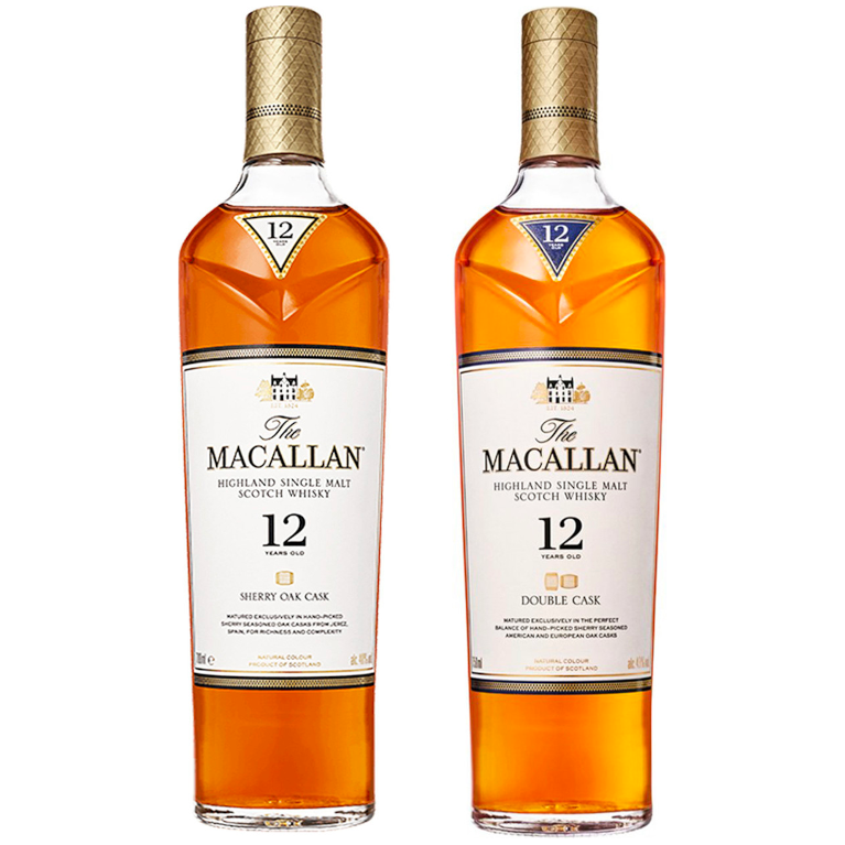 The Macallan 12 Year Sherry & Double Cask Premium Scotch Bundle