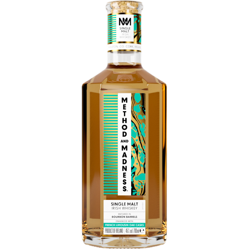 Method And Madness Single Malt Irish Whiskey Selectively Finished In French Limousin Oak Casks