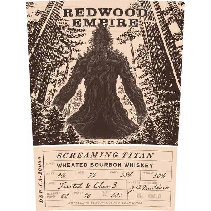 Redwood Empire Screaming Titan Wheated Bourbon Whiskey 750mL