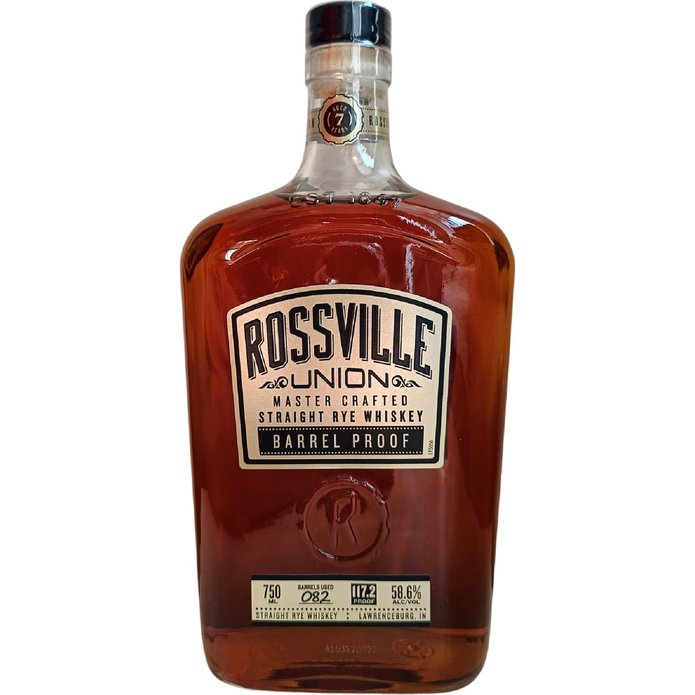 Rossville Union Barrel Proof Rye Whiskey