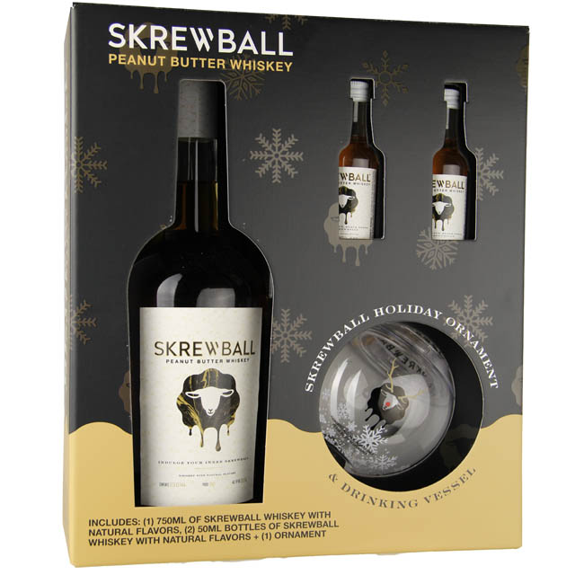 Skrewball with 2x 50ml & Holiday Ornament Gift