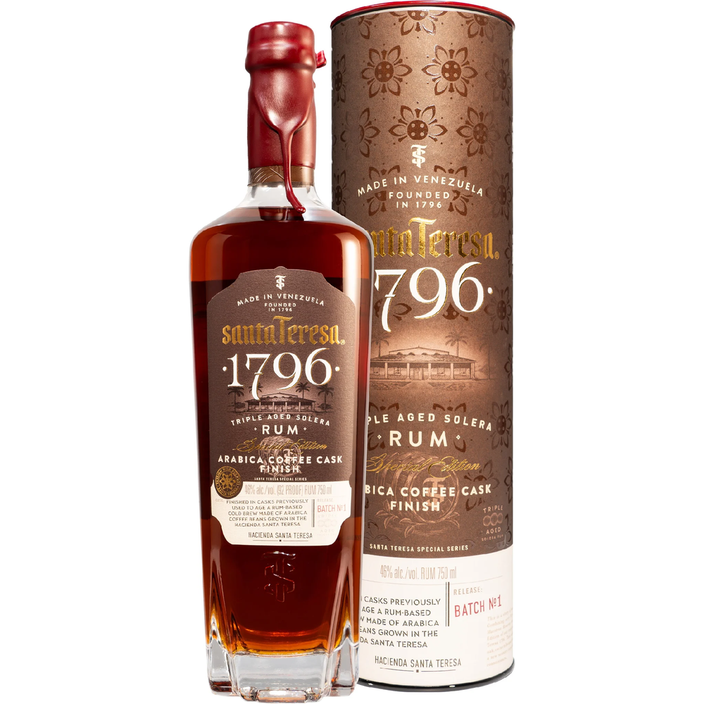 Santa Teresa Dark Rum 1796 Triple Aged Solera Special Edition Arabica Coffee Cask Finish