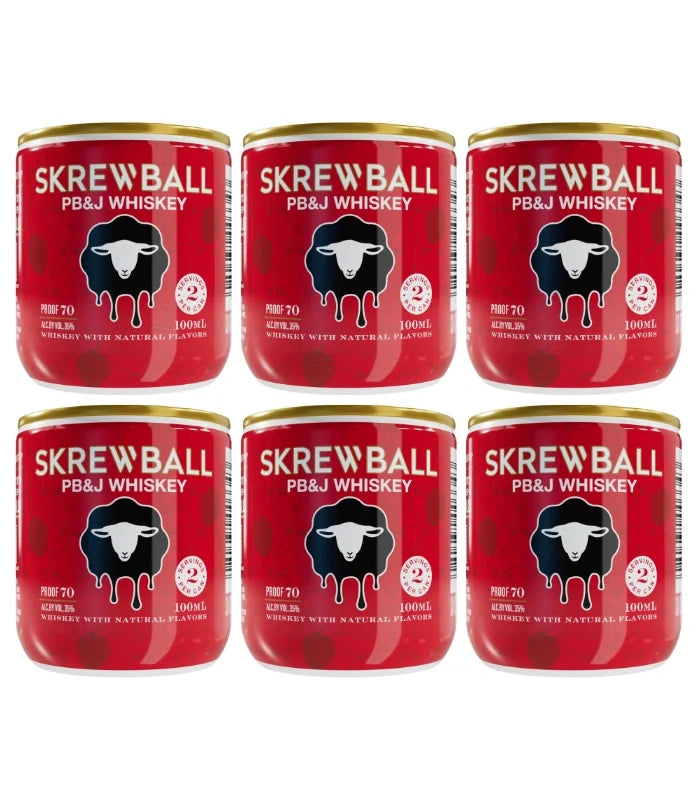 Skrewball PB&J Whiskey Cans (6 x 100mL)