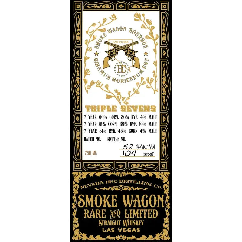 Smoke Wagon Triple Sevens Straight Whiskey 750mL