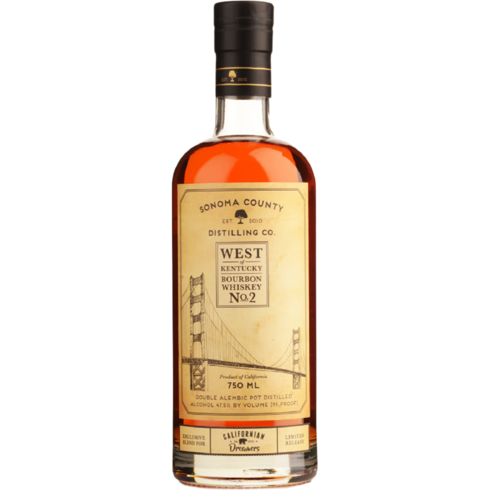 Sonoma Distilling Company Sonoma West Of Kentucky Bourbon Whiskey