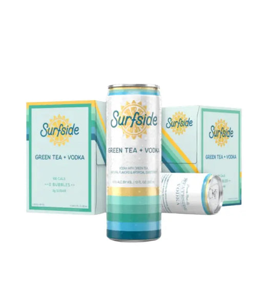Surfside Green Tea Vodka 4-Pack | Real Green Tea | Honey + Ginseng