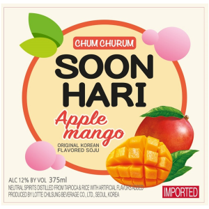 Soonhari Chum Churum Apple Mango Soju Korean 375ml