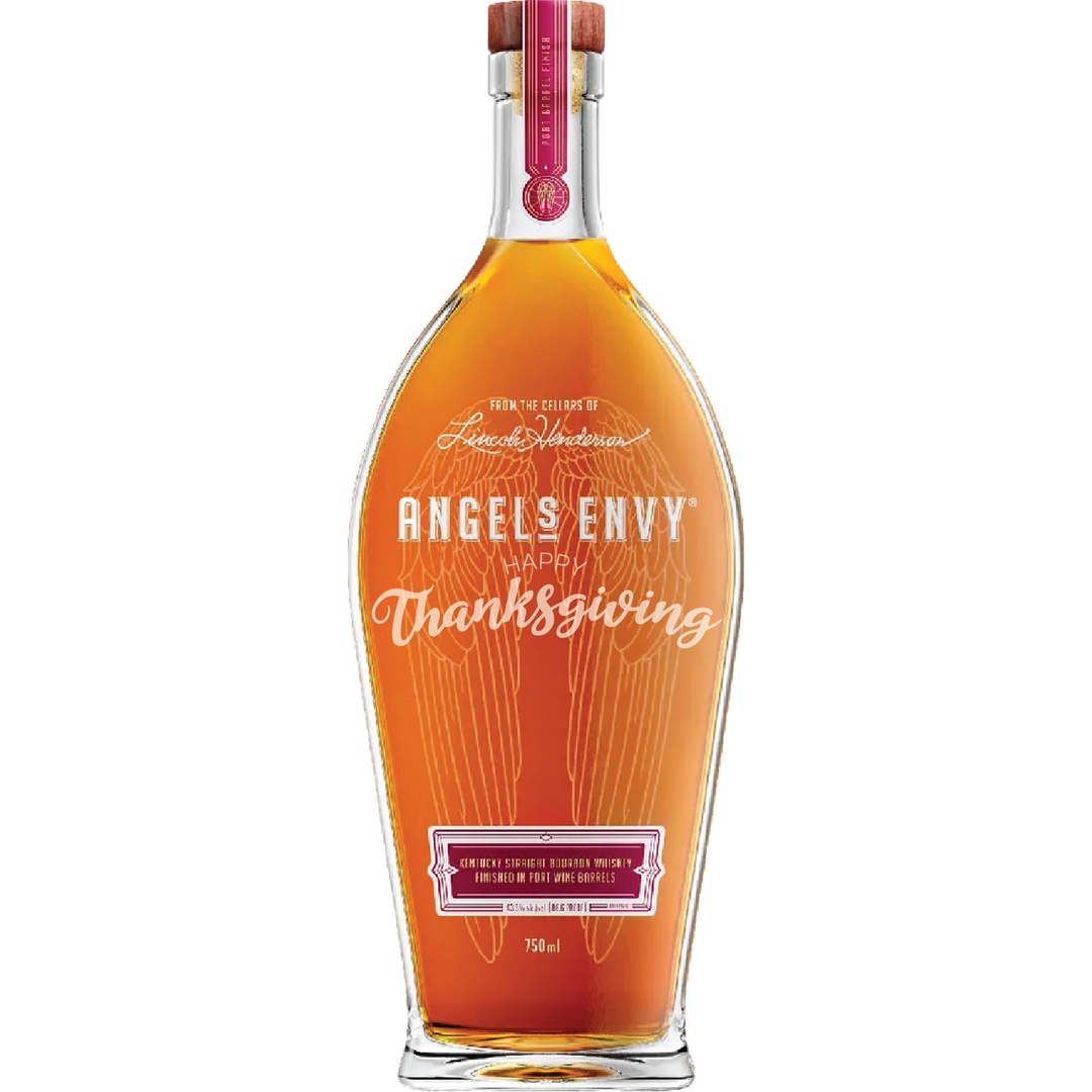 Angel's Envy Port-Finished Bourbon – Engraved Thanksgiving Gift Edition 750mL