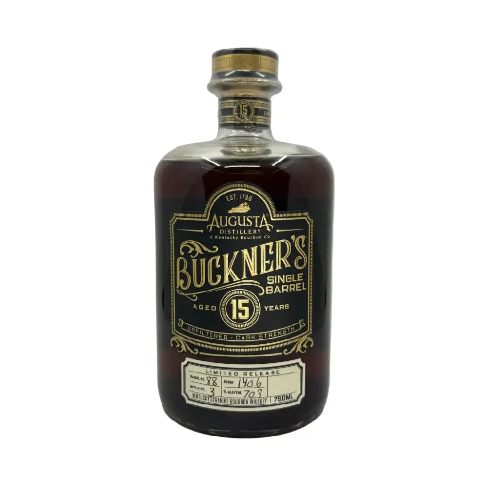 Augusta Distillery Buckner’s Single Barrel Bourbon 15 Year Barrel 88 140.6 Proof Hazmat Bourbon