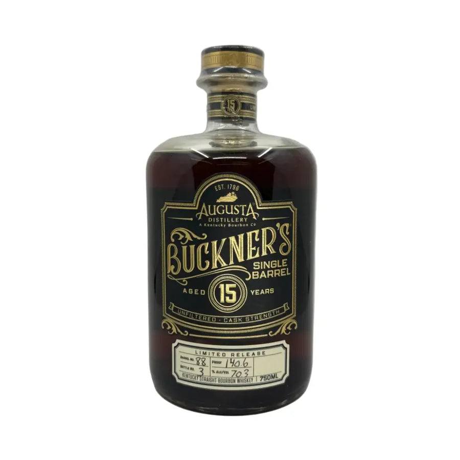 Augusta Distillery Buckner’s Single Barrel Bourbon 15 Year Barrel 88 140.6 Proof Hazmat Bourbon