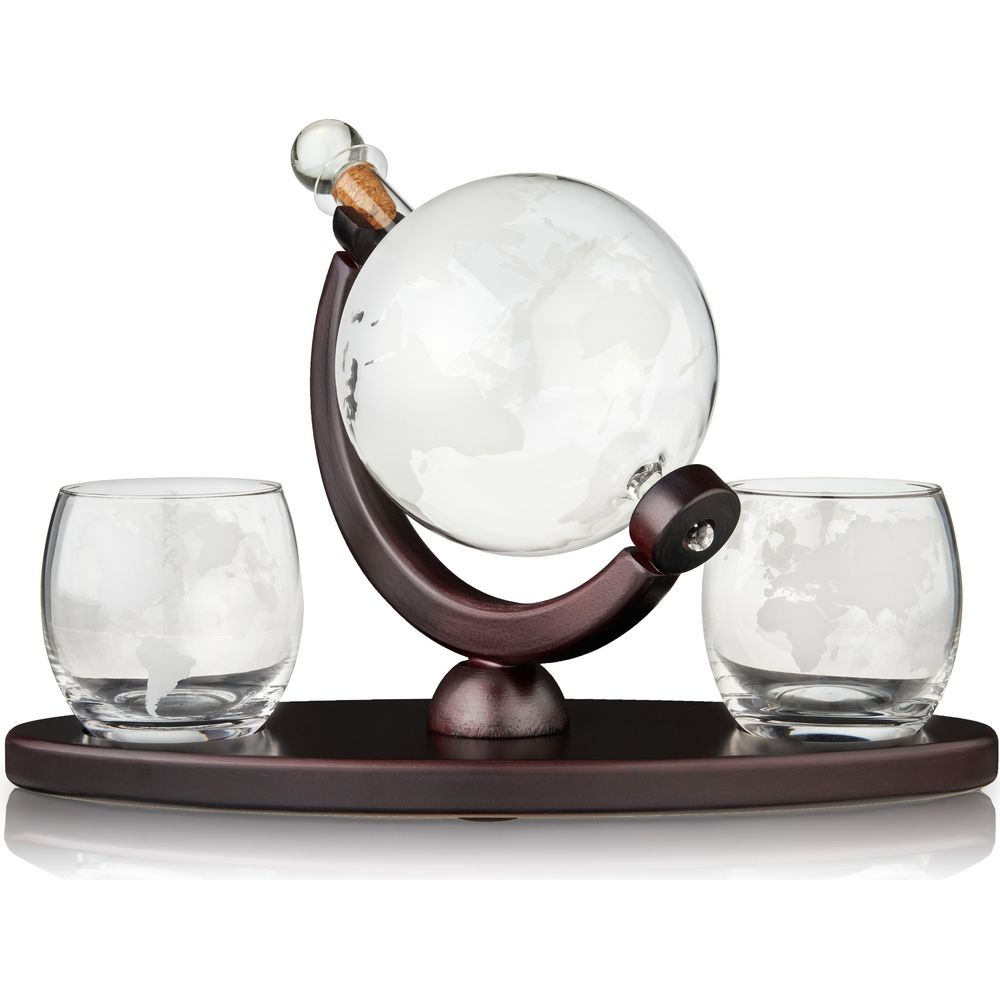 Globe Decanter and Whiskey Tumbler Set