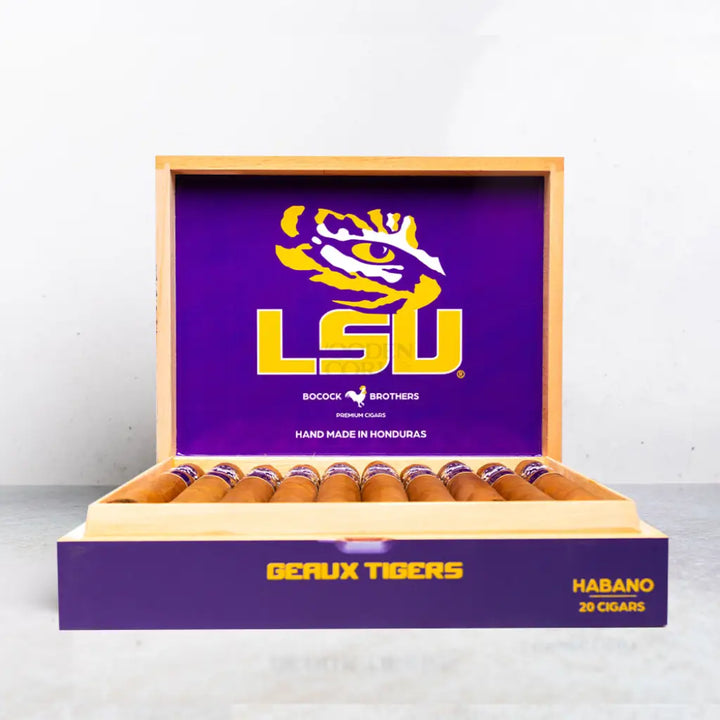 Bocock Brothers LSU TIGERS Habano Wrapper Toro Cigar by CigarBros