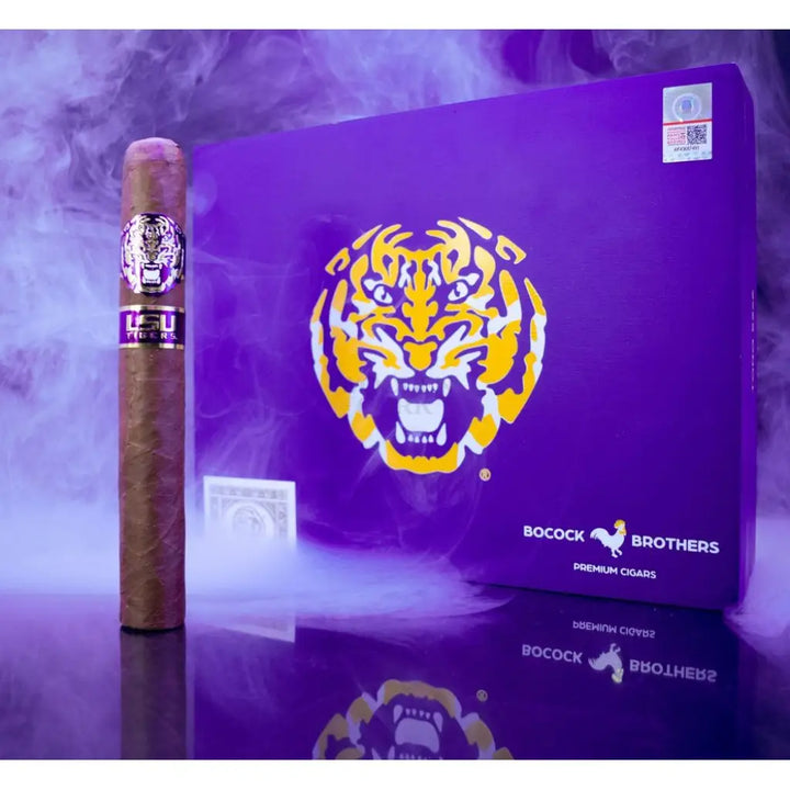 Bocock Brothers LSU TIGERS Habano Wrapper Toro Cigar by CigarBros
