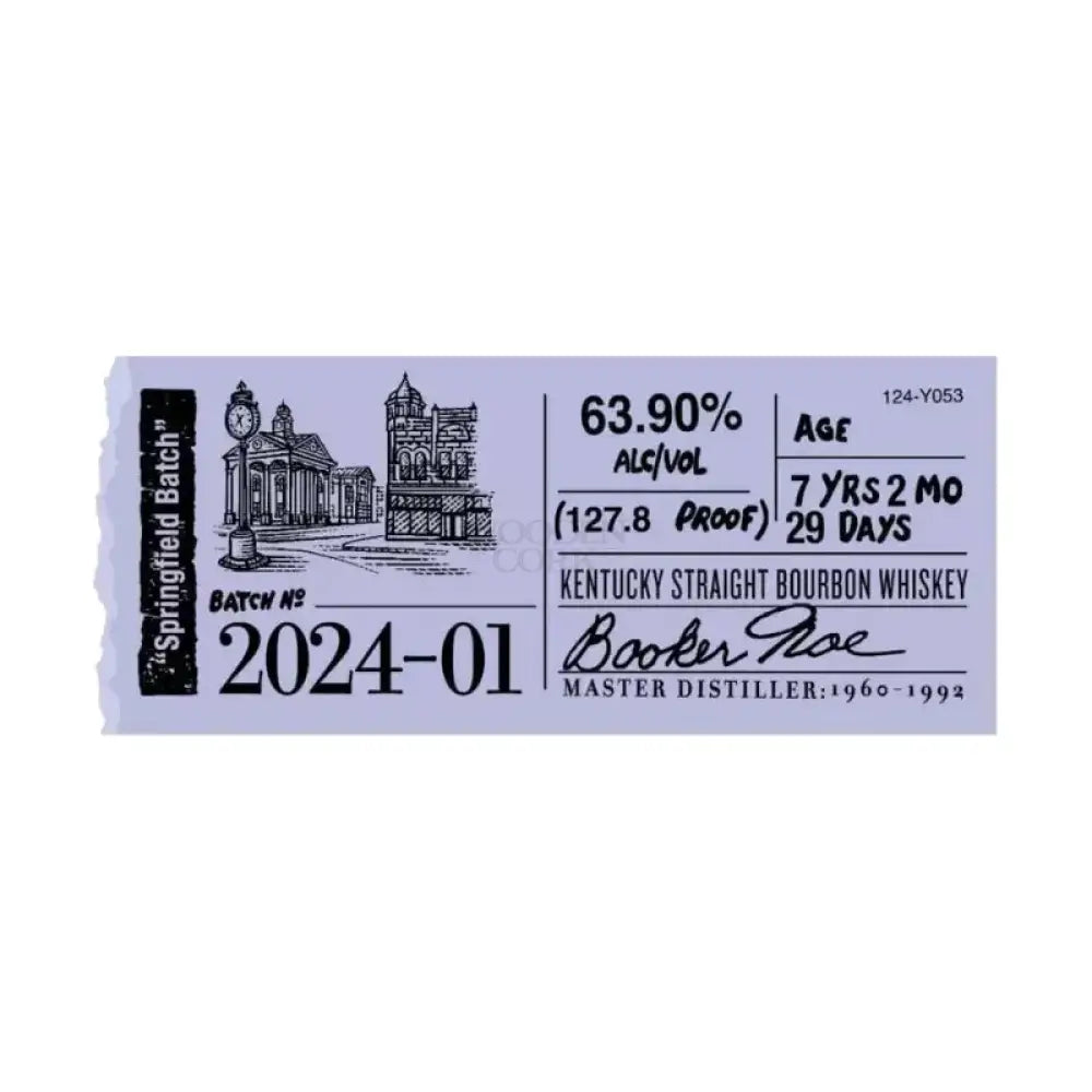 Booker’s Bourbon Batch 2024-01 Springfield Batch Bourbon