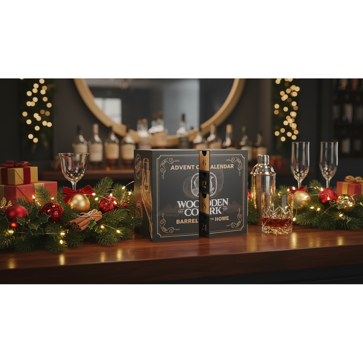 Wooden Cork Luxury Spirits Advent Calendar: Ultimate Holiday Gift for Connoisseurs